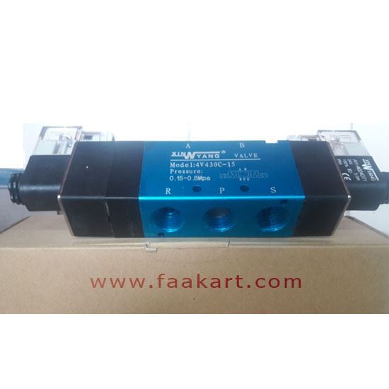 Picture of 5/3 Way Solenoid Valve 4V430C-15 - 1/2" Port -24VDC