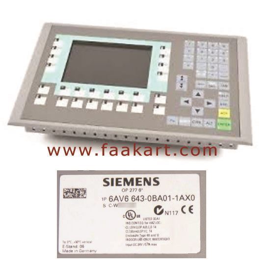 Picture of 6AV6643-0BA01-1AX0  Siemens Operator Panel