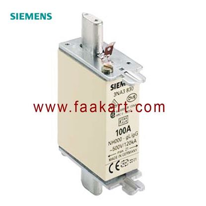 Picture of 3NA3830 Siemens - 100A 000 NH Centred Tag Fuse