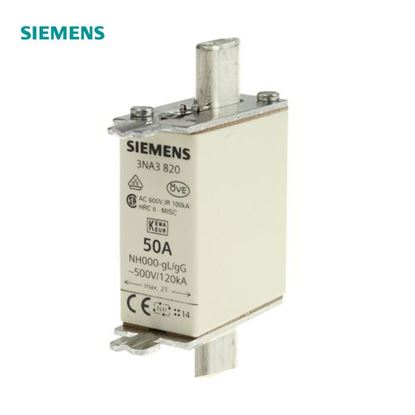 Picture of 3NA3820  Siemens 50A 000 NH Centred Tag Fuse