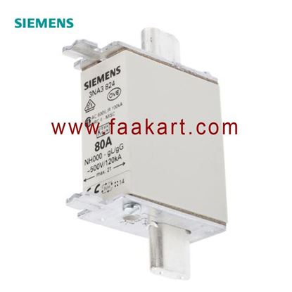 Picture of 3NA3824  Siemens 80A 000 NH Centred Tag Fuse