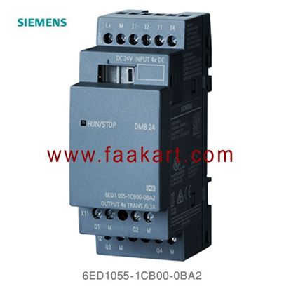 Picture of 6ED1055-1CB00-0BA2 Siemens LOGO! DM8 24 expansion module