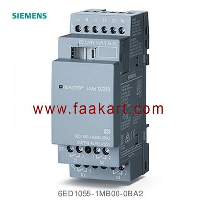 Picture of 6ED1055-1MB00-0BA2 Siemens  LOGO! DM8 12/24R expansion module