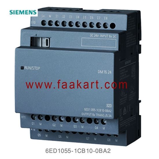 Picture of 6ED1055-1CB10-0BA2 Siemens  LOGO! DM16 24 expansion module