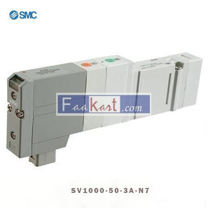 Picture of SV1000-50-3A-N7 SMC MANIFOLD, PNEUMATIC, BLOCK, FOR SINGLE COIL, 1/4IN. DIA. 1-TOUCH FITTING