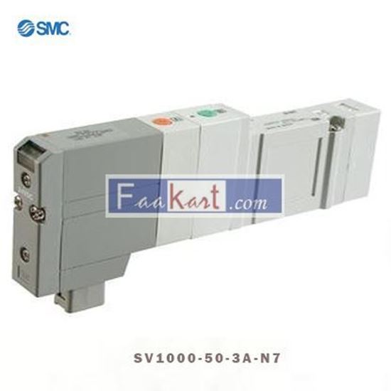 Picture of SV1000-50-3A-N7 SMC MANIFOLD, PNEUMATIC, BLOCK, FOR SINGLE COIL, 1/4IN. DIA. 1-TOUCH FITTING