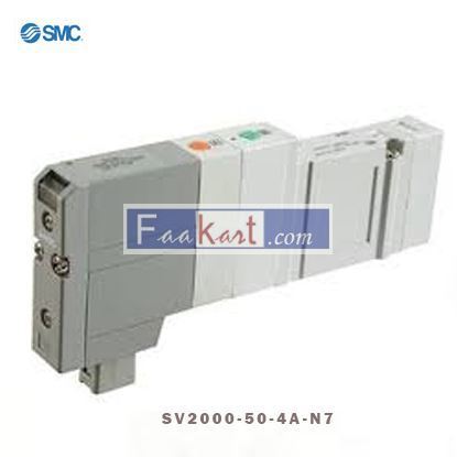 Picture of SV2000-50-4A-N7 SMC MANIFOLD, PNEUMATIC, BLOCK, FOR DOUBLE COIL, 1/4IN. DIA. 1-TOUCH FITTING