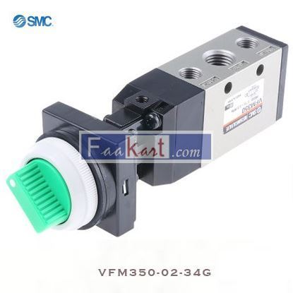 Picture of VFM350-02-34G SMC Twist Selector 5/2 Pneumatic Manual Control Valve VFM300 Series