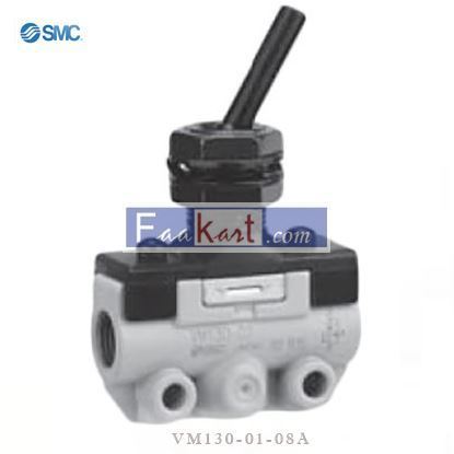 Picture of VM130-01-08A SMC Toggle Lever Pneumatic Manual Control Valve VM100 Series
