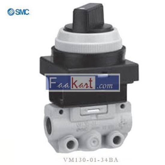 Picture of VM130-01-34BA SMC Twist Selector (2 Position) Pneumatic Manual Control Valve VM100 Series