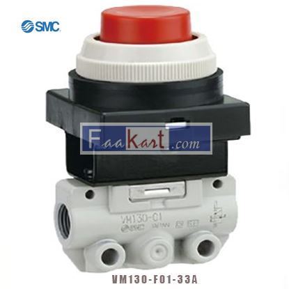 Picture of VM130-F01-33A SMC Push Button (Flush) Mechanical Valve VM100 Series
