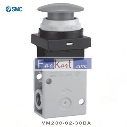 Picture of VM230-02-30BA SMC Push Button (Mushroom) Pneumatic Manual Control Valve VM200 Series