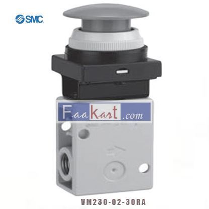 Picture of VM230-02-30RA SMC Push Button (Mushroom) Pneumatic Manual Control Valve VM200 Series