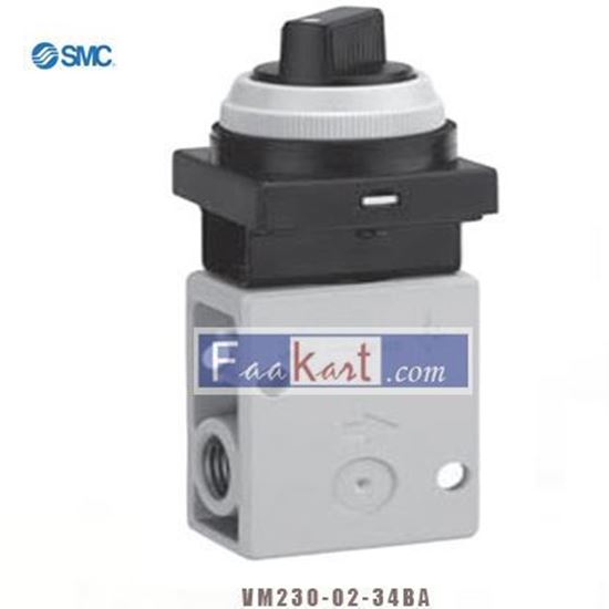 Picture of VM230-02-34BA SMC Twist Selector (2 Position) Pneumatic Manual Control Valve VM200 Series