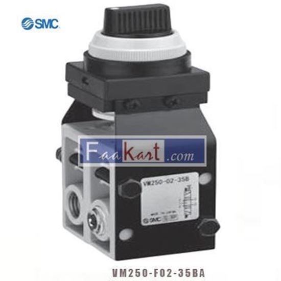 Picture of VM250-F02-35BA SMC Twist Selector (3 Position) Pneumatic Manual Control Valve VM200 Series