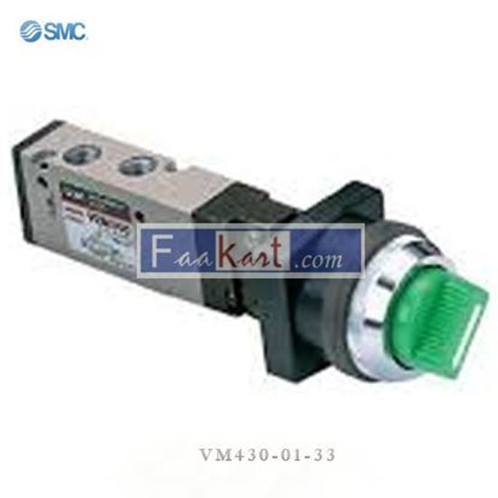 Picture of VM430-01-33 SMC Push Button 3/2 Pneumatic Manual Control Valve VM400 Series