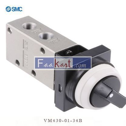 Picture of VM430-01-34B SMC Twist Selector 3/2 Pneumatic Manual Control Valve VM400 Series