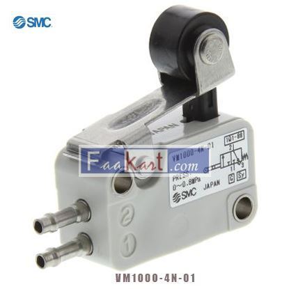 Picture of VM1000-4N-01 SMC Roller Lever 3/2 Pneumatic Manual Control Valve VM1000 Series