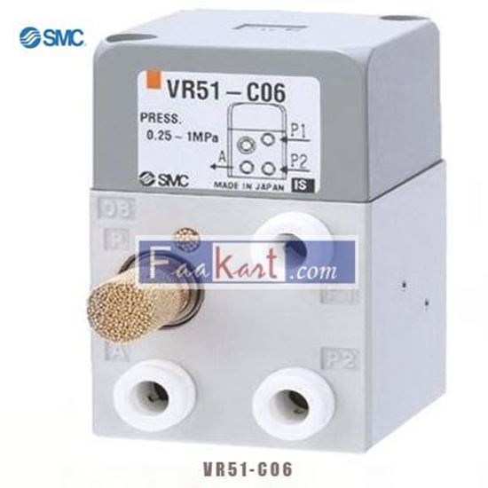 Picture of VR51-C06 SMC Push Button 3/2 Pneumatic Manual Control Valve VR51 Series