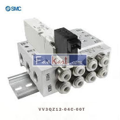 Picture of VV3QZ12-04C-00T SMC MANIFOLD, PNEUMATIC, BODY PORTED, 4 STATION, FOR VQZ100
