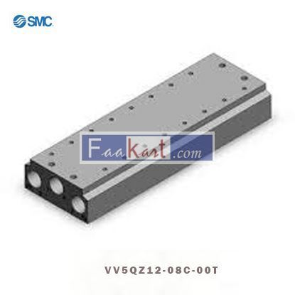 Picture of VV5QZ12-08C-00T SMC Connector Kit, Manifold; Body Ported; 8; Solenoid; DIN Rail Mount