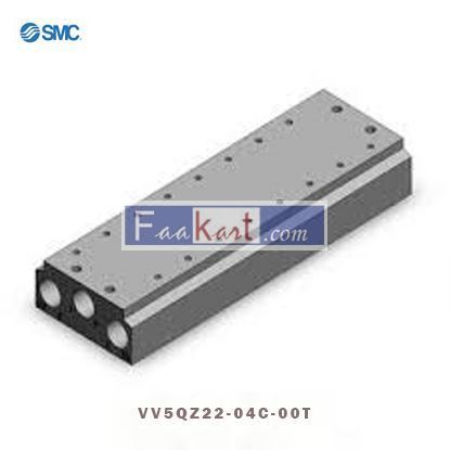 Picture of VV5QZ22-04C-00T SMC Connector Kit, Manifold; Body Ported; 4; Solenoid; DIN Rail Mount