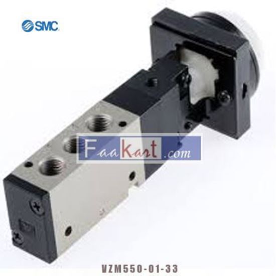 Picture of VZM550-01-08 SMC Toggle Lever 5/2 Pneumatic Manual Control Valve VZM500 Series