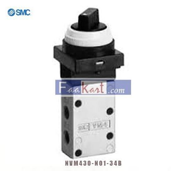 Picture of NVM430-N01-34B SMC Valve; 1/8 in.; NPT; 0 to 1 Mpa; 5 degC; 60 degC; (N)VM400 Series; 0.38 Cv Rat