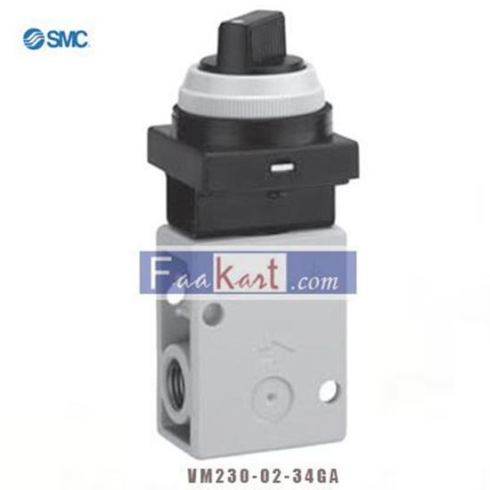 Picture of VM230-02-34GA SMC Twist Selector (2 Position) Pneumatic Manual Control Valve VM200 Series