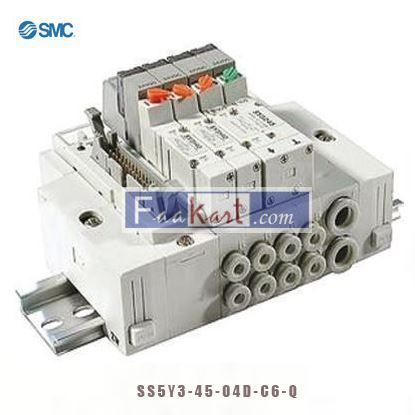 Picture of SS5Y3-45-04D-C6-Q SMC Manifold SY3000 type 45, 4 station 6mm