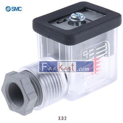 Picture of X32 SMC Pneumatic Solenoid Coil Connector, Connector