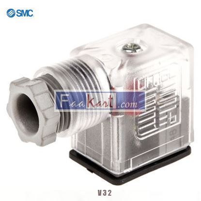 Picture of V32 SMC Pneumatic Solenoid Coil Connector, DIN Connector