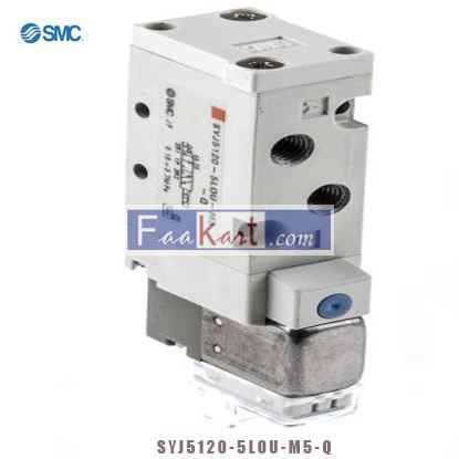 Picture of SYJ5120-5LOU-M5-Q SMC Pneumatic Control Valve Solenoid/Spring Metric M5 x 0.8 SYJ5000 Series