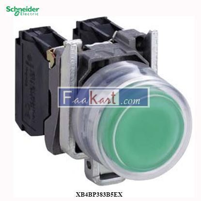 Picture of XB4BP383B5EX - green illuminated pushbutton