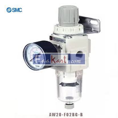 Picture of AW20-F02BG-B SMC Filter Regulator, G1 4 w/Bracket + Gauge