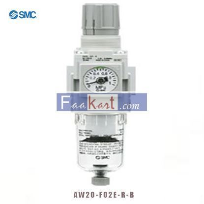 Picture of AW20-F02E-R-B SMC G1/4 Filter Regulator with Square Gauge
