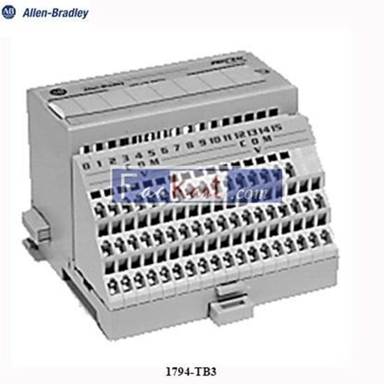 Picture of Allen-Bradley 1794-TB3 Terminal Base, 16 I/O Terminals, 18 Common Terminals, 10A, 132VAC