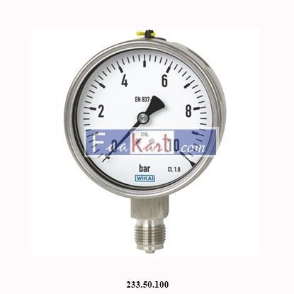 Picture of WIKA 233.50-100-0/10bar Bourdon tube pressure gauge
