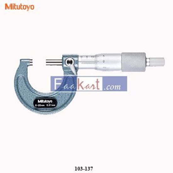 Picture of 103-137 Mitutoyo Outside Micrometer Size 0-25 mm