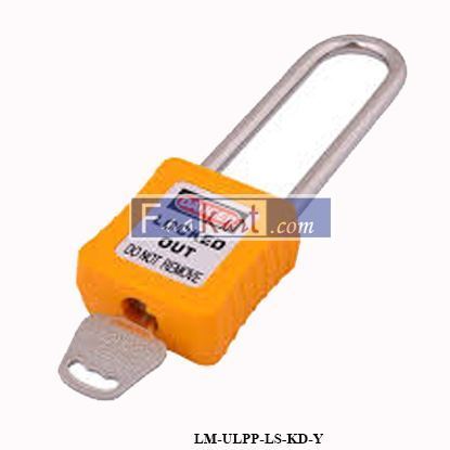 Picture of LM-ULPP-LS-KD-Y, Safety Lockout Padlock Keyed Different Long Shackle Yellow Color
