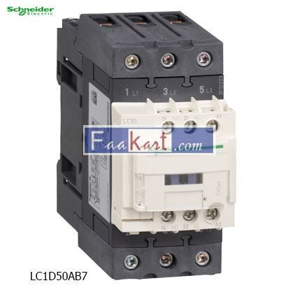 Picture of LC1D50AB7  Schneider Electric 3 Pole Contactor