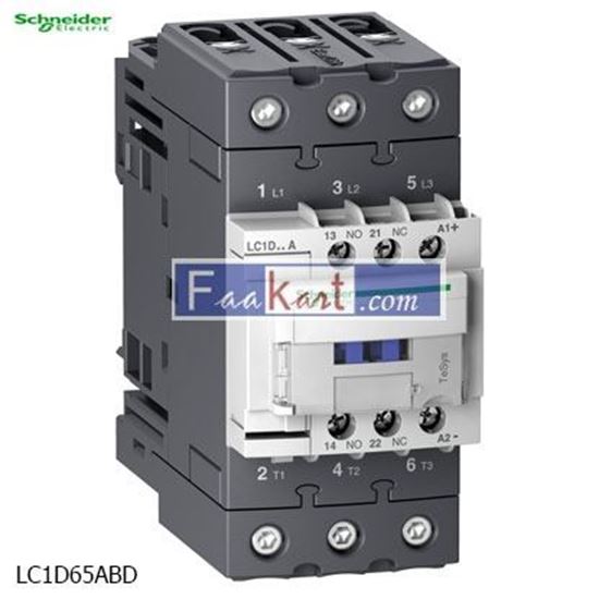 Picture of LC1D65ABD SCHNEIDER ELECTRIC  TeSys D contactor