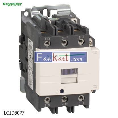 Picture of LC1D80P7  SCHNEIDER TeSys D contactor