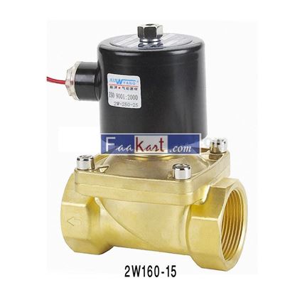 Picture of 2W160-15 AC220V-1/2", 2Way Solenoid Valve, NC, Air,Water,Oil,Gas
