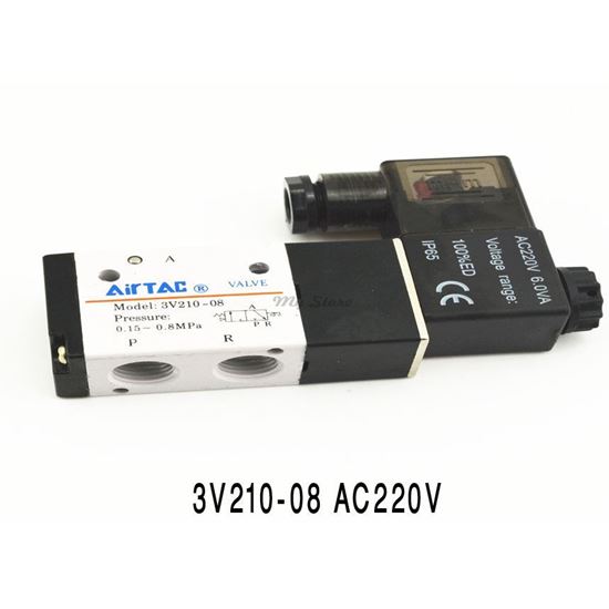 Picture of 3V210-08 AC220V, Solenoid Valve for Air 3V21008NO