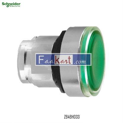 Picture of ZB4BH033  Green flush illuminated pushbutton head