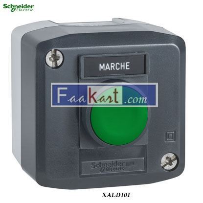 Picture of XALD101  Dark grey station - 1 green flush pushbutton
