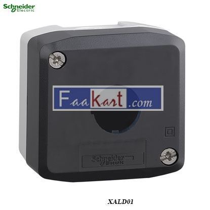 Picture of XALD01  Empty enclosure, plastic, dark grey lid, for push button