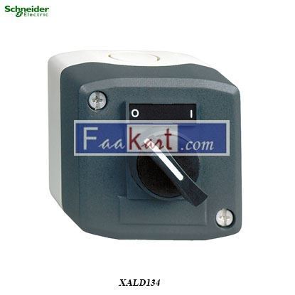 Picture of XALD134  Control station, plastic, dark grey lid, 1 selector switch,