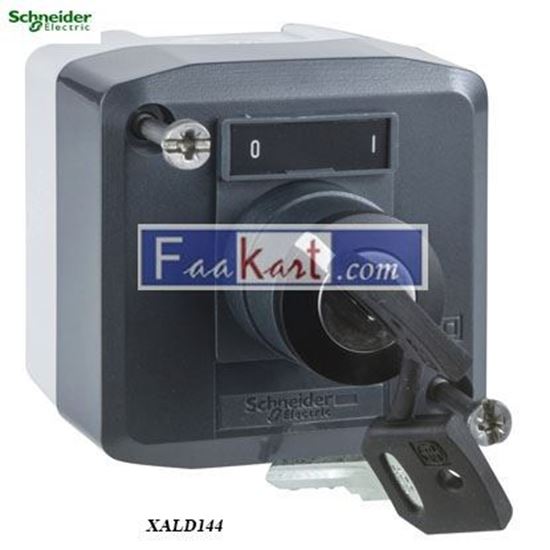 Picture of XALD144  Control station, plastic, dark grey lid, 1 selector key switch